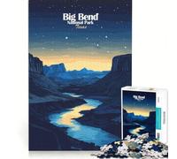Jigsaw 1000 Pieces for Adults Big Bend National Park, Brain Teaser Game, Interesting Stress Reduction, Improving Love between Couples 38x26cm