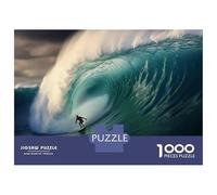 Jigsaw 1000 Pieces for Adults Big Wave Surfing Jigsaw for Adults Relaxing Games Analysis And Logic Deal As Gifts for The Whole Family 52x38cm/1000pcs