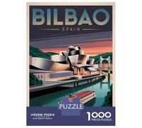 Jigsaw 1000 Pieces for Adults Bilbao Travel Puzzle for Adults Anti-Stress Toys Difficult Challenge Unique Birthday And Gifts 52x38cm/1000pcs