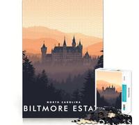 Jigsaw 1000 Pieces for Adults Biltmore Estate Accurate Joint Fun Smart Play Gift Peace Time Play Birthday Decor Gift (38x52cm)