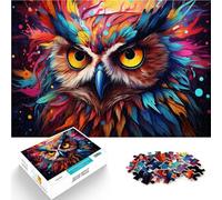 jigsaw 1000 pieces for adults Bizarre colorful owl Puzzle Educational Games 26x38cm Enhance love between couples for teenager Age 14 Up