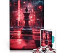 jigsaw 1000 pieces for adults Black King Chess Piece Spielzeug-Intellektuelles Spiel Tolle Geschenke und Spielzeuge38x26cm