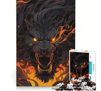 Jigsaw 1000 Pieces for Adults Black Lion Goes Beast Mode, Toy Wall Decor, Parent-child Interaction, for Is Ideal As A Gift 38x52cm
