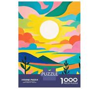 Jigsaw 1000 Pieces for Adults Bold Landscape Iowa Art Adult Jigsaw Brain Teaser Game Staycation Kill Time Help The Brain Exercise 38x26cm/1000pcs