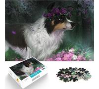 jigsaw 1000 pieces for adults Border collie Intellectual Game 50x75cm Every Piece is Unique - Challenging Family Fun Game Suitable for and 14