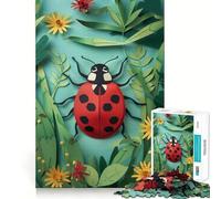 Jigsaw 1000 Pieces for Adults Bug Paper Craft Neat Fit Decor Focus Building Toy Peace Game Play Birthday Decor Gift (50x75cm)