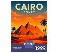Jigsaw 1000 Pieces for Adults Cairo Egypt Pyramids Travel Puzzle for Adults Anti-Stress Toys Difficult Challenge Unique Birthday And Gifts 70x50cm/1000pcs