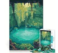 Jigsaw 1000 Pieces for Adults Cancun Cenote Exact Cut Art Creative Brain Play Leisure Play Fun Birthday Game Gift (50x75cm)