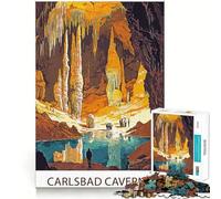 Jigsaw 1000 Pieces for Adults Carlsbad Caverns National Park Neat Fit Decor Focus Building Toy Peace Game Play Birthday Decor Gift (38x52cm)