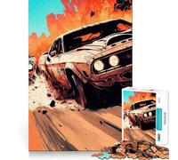 Jigsaw 1000 Pieces for Adults Cars Best Car Fast Furious Exact Cut Art Creative Brain Play Leisure Play Fun Birthday Game Gift (38x26cm)
