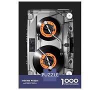 Jigsaw 1000 Pieces for Adults Cassette DJ Turntable Adult Jigsaw Brain Teaser Game Staycation Kill Time Help The Brain Exercise 38x26cm/1000pcs