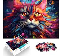 jigsaw 1000 pieces for adults cat art Brain Teaser Game 26x38cm Every Piece is Unique - Challenging Family Fun Game for teenager Age 14+