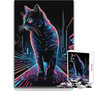Jigsaw 1000 Pieces for Adults Cat Through The System Wonderful for Lazy Leisure Days Reliable Tight Fitting Cut Toy Size 38x26cm