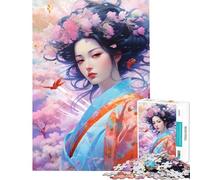 Jigsaw 1000 Pieces for Adults Cherry Blossom Girls Puzzle for Adults Hands-on Game Presents for Women Deal As Gifts for The Whole Family (Size 50x75cm)
