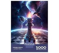 Jigsaw 1000 Pieces for Adults Chess Bishop in Space Adult Jigsaw Puzzle Family Games Analysis And Logic Deal As Gifts for The Whole Family 38x26cm/1000pcs