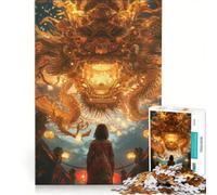 Jigsaw 1000 Pieces for Adults Chinese Dragon Fantasy, Brain Teaser Game, Interesting Stress Reduction, Improving Love between Couples 50x75cm