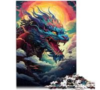 jigsaw 1000 pieces for adults Chinese dragon on the sky for Jigsaw Puzzle 26x38cm Birthday Present Gifts Wall Art for teenager Age 14 Up