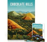 Jigsaw 1000 Pieces for Adults Chocolate Hills In Bohol Fine Edge Craft Mind Skill Fun Relax Game Play Birthday Game Gift (38x26cm)