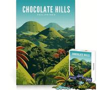 Jigsaw 1000 Pieces for Adults Chocolate Hills In Bohol Premium Cut Fun Cognitive Fun Play Chill Game Play Xmas Decor Gift (38x52cm)