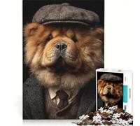 Jigsaw 1000 Pieces for Adults Chow Chow Peaky Blinder, Brain Teaser Game, Interesting Stress Reduction, Improving Love between Couples 50x75cm