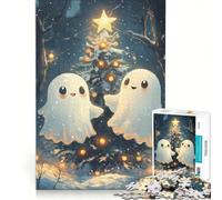 Jigsaw 1000 Pieces for Adults Christmas Ghosts, Brain Teaser Game, Interesting Stress Reduction, Improving Love between Couples 50x75cm