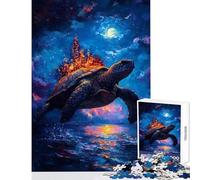 Jigsaw 1000 Pieces for Adults City on Turtle's Back Hands-on Game Analysis And Logic Anti-Stress Toys Enhance Love between Couples (38x52cm)
