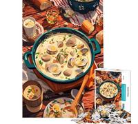 Jigsaw 1000 Pieces for Adults Clam Chowder Feast for Educational Game Challenge Toy Family Game Difficult Challenge Gifts Ideas (size 50x75cm)
