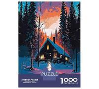 Jigsaw 1000 Pieces for Adults Cold Winter Adult Jigsaw Brain Teaser Game Staycation Kill Time Help The Brain Exercise 38x26cm/1000pcs