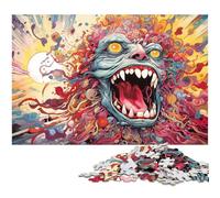Jigsaw 1000 Pieces for Adults Colorful Explosion Demon Puzzle Educational Games Christmas Birthday Gifts for And Teenager Age 14 Years Up 1000 PCS(75x50cm)