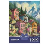 Jigsaw 1000 Pieces for Adults Colorful Lake Como Village Jigsaw for Adults Relaxing Games Analysis And Logic Deal As Gifts for The Whole Family 70x50cm/1000pcs