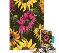 Jigsaw 1000 Pieces for Adults Colorful Sunflowers Brain Intelligence Challenge Addictive Toys Hands-on Game Wall Art Gifts Ideas (size 38x52cm)