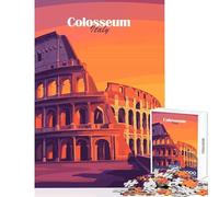 Jigsaw 1000 Pieces for Adults Colosseum Sunset Puzzle For Teenagers Staycation Kill Time Help The Brain Exercise for Is Ideal As A Gifts (50x75cm)
