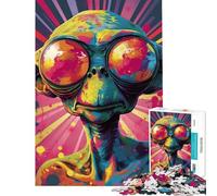 Jigsaw 1000 Pieces for Adults Comic Alien Poster Adult Puzzles Brain Teaser Game But Fun And Humorous Deal As Gifts for The Whole Family (size 38x26cm)