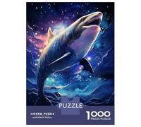 Jigsaw 1000 Pieces for Adults Cosmic Dolphin Fantasy Jigsaw for Adults Relax Games Difficult Hard Deal As Gifts for The Whole Family 38x26cm/1000pcs