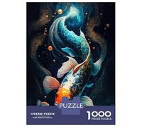 Jigsaw 1000 Pieces for Adults Cosmic Koi 6 Jigsaw for Adults Relax Games Difficult Hard Deal As Gifts for The Whole Family 38x26cm/1000pcs