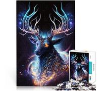 jigsaw 1000 pieces for adults Cosmic Stag Portrait For Family Fun 50x75cm Enhance love between couples for for Age 14