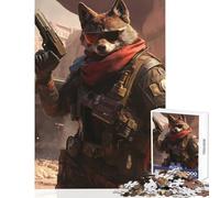 Jigsaw 1000 Pieces for Adults Coyote Soldier Jigsaw Puzzles for Teenagers Staycation Kill Time Wishlist with Santa Claus Unique Birthday And Gifts (38x26cm)