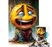 Jigsaw 1000 Pieces for Adults Crying Laughing Emoji Character Art Help The Brain Exercise Perfect Decoration Brain Teaser Game Suitable for Ages 14 And Up (38x52cm)