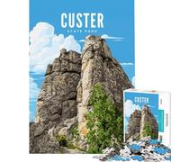 Jigsaw 1000 Pieces for Adults Custer State Park Toy Intellectual Game Family Game Suitable for Couples Great Gifts for Games (Size 38x52cm)