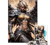 Jigsaw 1000 Pieces for Adults Cyberpunk Angel Warrior Jigsaws for Adults Hands-on Game Difficult Challenge for Birthday, Chrismas (Size 38x26cm)