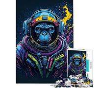 Jigsaw 1000 Pieces for Adults Cyberpunk Gorilla Astronaut Jigsaws for Adults Hands-on Game Difficult Challenge for Birthday, Chrismas (Size 38x52cm)