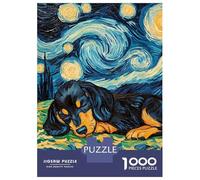 Jigsaw 1000 Pieces for Adults Dachshund Puppy Sleeping Adult Jigsaw Brain Teaser Game Staycation Kill Time Help The Brain Exercise 38x26cm/1000pcs