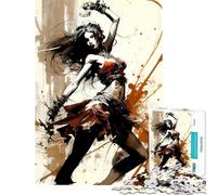 Jigsaw 1000 Pieces for Adults Dancing Girl III Help The Brain Exercise Perfect Decoration Brain Teaser Game Suitable for Ages 14 And Up (38x26cm)