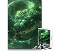 Jigsaw 1000 Pieces for Adults Dangerous Snake Wonderful for Lazy Leisure Days Reliable Tight Fitting Cut Toy Size 38x26cm