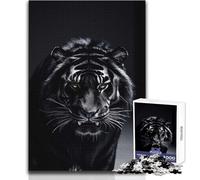 Jigsaw 1000 Pieces for Adults Dangerous Tiger Head Wonderful for Lazy Leisure Days Reliable Tight Fitting Cut Toy Size 38x26cm