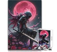 Jigsaw 1000 Pieces for Adults Dark Knight Under Pink Moon Wonderful for Lazy Leisure Days Reliable Tight Fitting Cut Toy Size 38x26cm