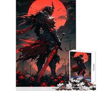 Jigsaw 1000 Pieces for Adults Dark Knight with Red Sword Puzzle For Teenagers Staycation Kill Time Help The Brain Exercise for Is Ideal As A Gifts (50x75cm)