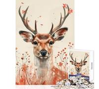 Jigsaw 1000 Pieces for Adults Deer in Autumn Puzzle For Teenagers Staycation Kill Time Help The Brain Exercise for Is Ideal As A Gifts (38x26cm)
