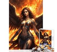 Jigsaw 1000 Pieces for Adults Defiant Fallen Angel Educational Toy Gift Birthday Fun Games with Matching Poster And Trivia Sheet Size 38x52cm