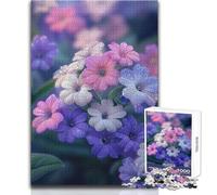 Jigsaw 1000 Pieces for Adults Delicate Verbena Flowers with Dew Relaxing Peaceful Indoor Fun Accurate Piece Cutting Play Toy Size 50x75cm